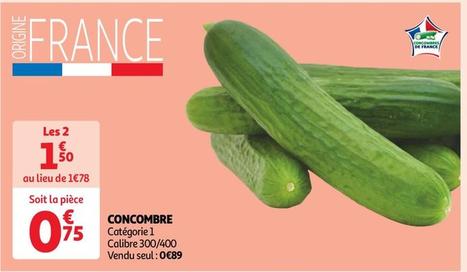 Concombre offre à 0,89€ sur Auchan Supermarché