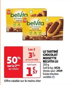 Lu - Le Tartiné Chocolat Noisette Belvita offre à 1,57€ sur Auchan Supermarché