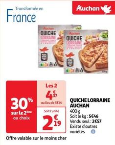 Auchan - Quiche Lorraine offre à 2,57€ sur Auchan Supermarché