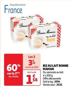 Bonne Maman - Riz Au Lait offre à 2,25€ sur Auchan Supermarché