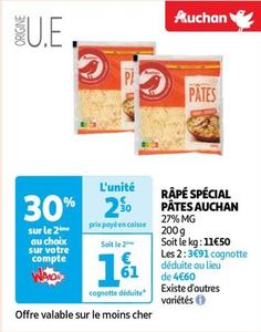 Auchan - Râpé Spécial Pâtes offre à 2,3€ sur Auchan Supermarché