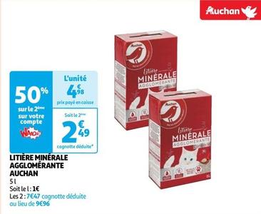 Auchan - Litière Minérale Agglomérante offre à 4,98€ sur Auchan Supermarché