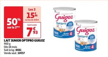 Guigoz - Lait Junior Optipro  offre à 10,57€ sur Auchan Supermarché