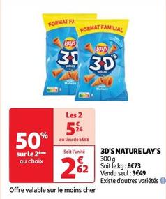 Lay'S - 3D'S Nature offre à 3,49€ sur Auchan Supermarché