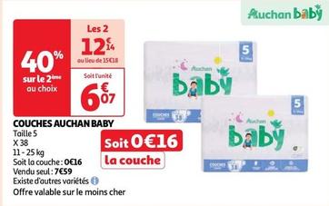Auchan - Couches Baby offre à 7,59€ sur Auchan Supermarché