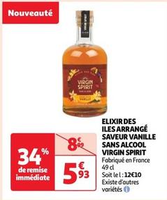 Virgin Spirit - Elixir Des Iles Arrangé Saveur Vanille Sans Alcool