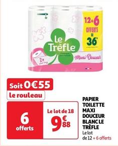 Le Trefle - Papier Toilette Maxi Douceur Blanc 