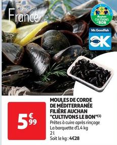 Filiere Auchan - Moules De Corde De Mediterranee "Cultivons Le Bon"