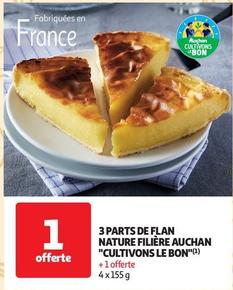 Auchan - 3 Parts De Flan Nature Filière Cultivons Le Bon