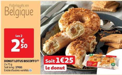 Donut Lotus Biscoff offre à 1,25€ sur Auchan Supermarché