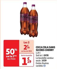 Coca Cola - Sans Sucres Cherry offre à 1,19€ sur Auchan Supermarché
