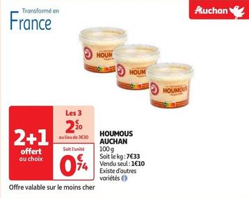 Auchan - Houmous offre à 1,1€ sur Auchan Supermarché