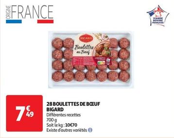 Bigard - 28 Boulettes De Bœuf offre à 7,49€ sur Auchan Supermarché