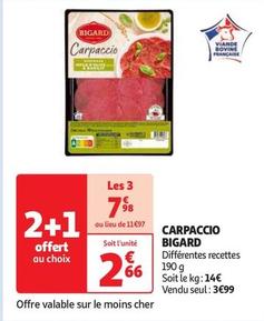 Bigard - Carpaccio offre à 3,99€ sur Auchan Supermarché