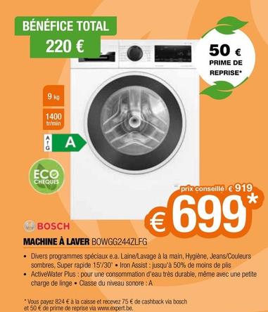 Bosch - Machine à Laver BOWGG244ZLFG offre à 699€ sur Expert