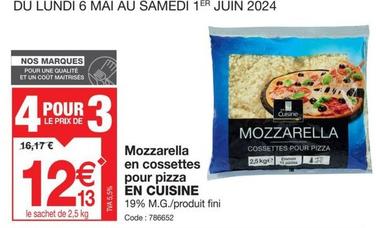 En Cuisine - Mozzarella En Cossettes Pour Pizza  offre à 12,13€ sur Promocash