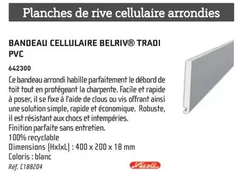 Nicoll - Planches De Rive Cellulaire Arrondies offre sur Chausson Matériaux