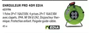 Enrouleur Pro 40M Edia  offre sur Chausson Matériaux