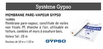 Système Gypso  offre sur Chausson Matériaux