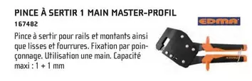 Pince À Sertir 1 Main Master-Profil offre sur Chausson Matériaux