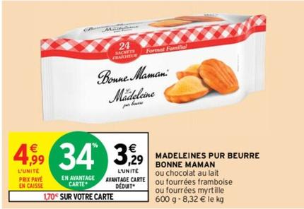 Bonne Maman - Madeleines Pur Beurre offre à 3,29€ sur Intermarché