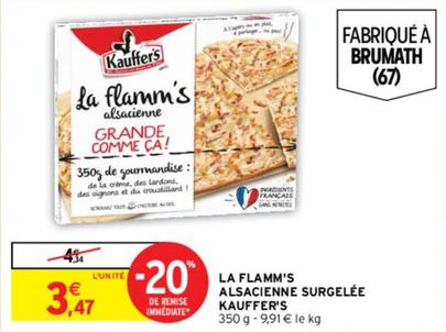 Kauffer'S - La Flamm'S Alsacienne Surgelée  offre à 3,47€ sur Intermarché