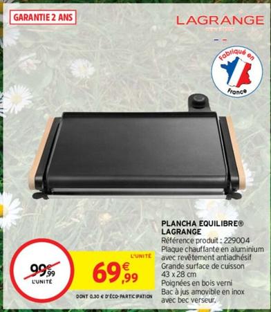 Lagrange - Plancha Equilibre offre à 69,99€ sur Intermarché