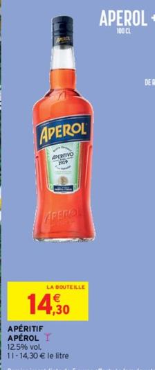 Apérol - Apéritif  offre à 14,3€ sur Intermarché