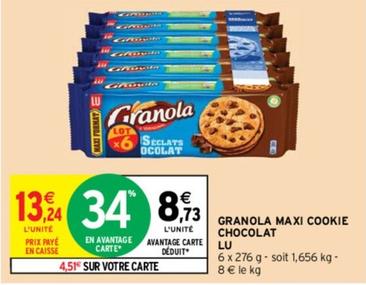 Lu - Granola Maxi Cookie offre à 8,73€ sur Intermarché