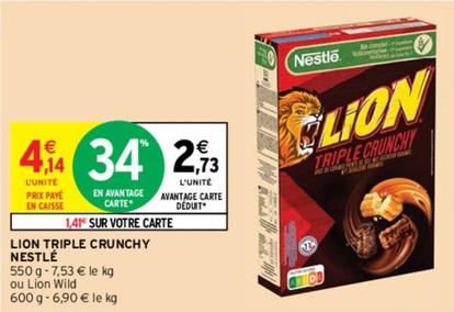 Nestlé - Lion Triple Crunchy offre à 2,73€ sur Intermarché