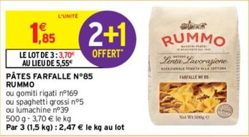 Rummo - Pâtes Farfalle N°85  offre à 1,85€ sur Intermarché