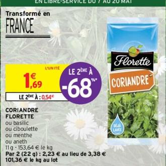 Florette - Coriandre offre à 1,69€ sur Intermarché