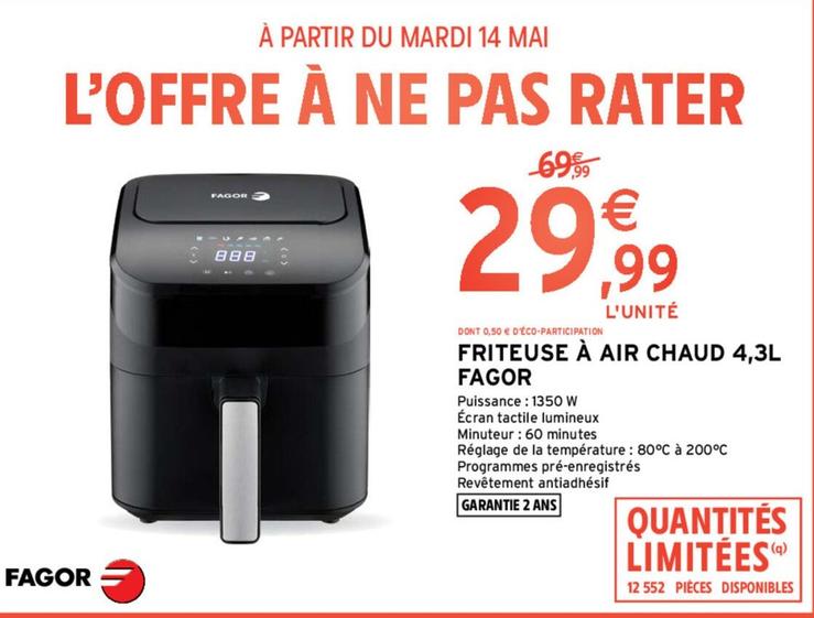 Fagor - Friteuse À Air Chaud offre à 29,99€ sur Intermarché