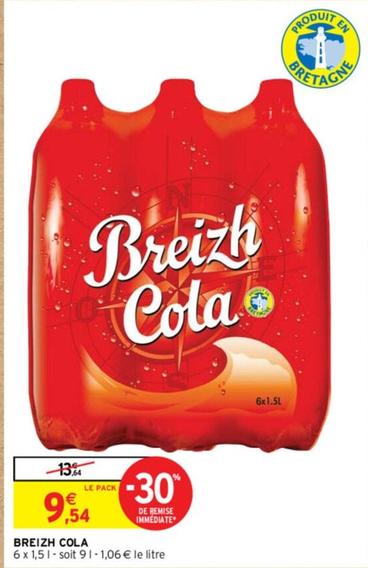 Breizh Cola - 6 X 1,51 offre à 9,54€ sur Intermarché