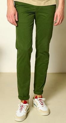 Pantalon chino homme Vert forêt - KYRK-Coupe ajustée - Twill léger coton élasthanne offre à 690059€ sur Bexley
