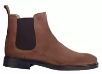 Chelsea boots cuir homme Velours brun - FANGLER GOMME CITY II-Bottine homme cuir - semelle gomme offre à 159€ sur Bexley