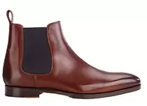 Chelsea boots cuir homme Chocolat Patiné - BERGAME PATIN-Boots - semelle cuir avec patin offre à 159€ sur Bexley