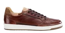 Sneakers cuir homme Chocolat Patiné - KOLORA-Baskets - look sport chic - 20% de caoutchouc recyclé offre à 109€ sur Bexley