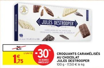 Jules Destrooper - Croquants Caramélisés Au Chocolat  offre à 1,75€ sur Intermarché Hyper
