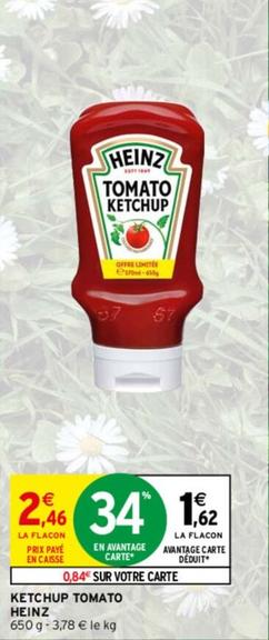 Heinz - Ketchup Tomato offre à 1,62€ sur Intermarché Express