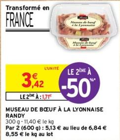 Randy - Museau De Bœuf À La Lyonnaise offre à 3,42€ sur Intermarché Express