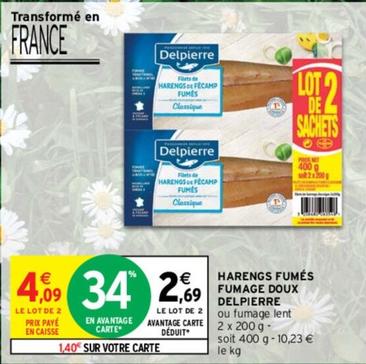 Delpierre - Harengs Fumés Fumage Doux offre à 2,69€ sur Intermarché Express
