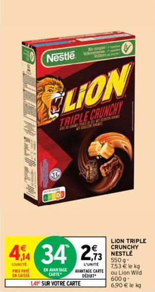Nestlé - Lion Triple Crunchy offre à 2,73€ sur Intermarché Contact