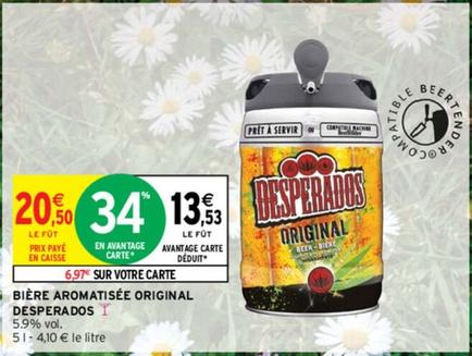 Desperados - Bière Aromatisée Original offre à 13,53€ sur Intermarché Contact