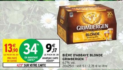 Grimbergen - Bière D'Abbaye Blonde offre à 9,17€ sur Intermarché Contact
