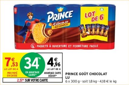 Lu - Prince Goût Chocolat offre à 4,96€ sur Intermarché Contact