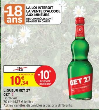 Get 27 - Liqueur  offre à 10,34€ sur Intermarché Contact