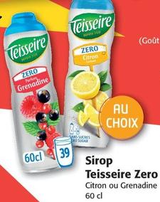 Teisseire - Sirop Zero offre sur Colruyt