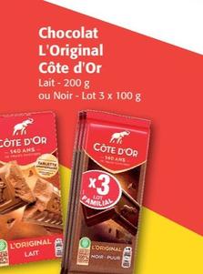 Côte D'or - Chocolat L'Original offre sur Colruyt