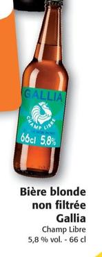 Gallia - Bière Blonde Non Filtrée